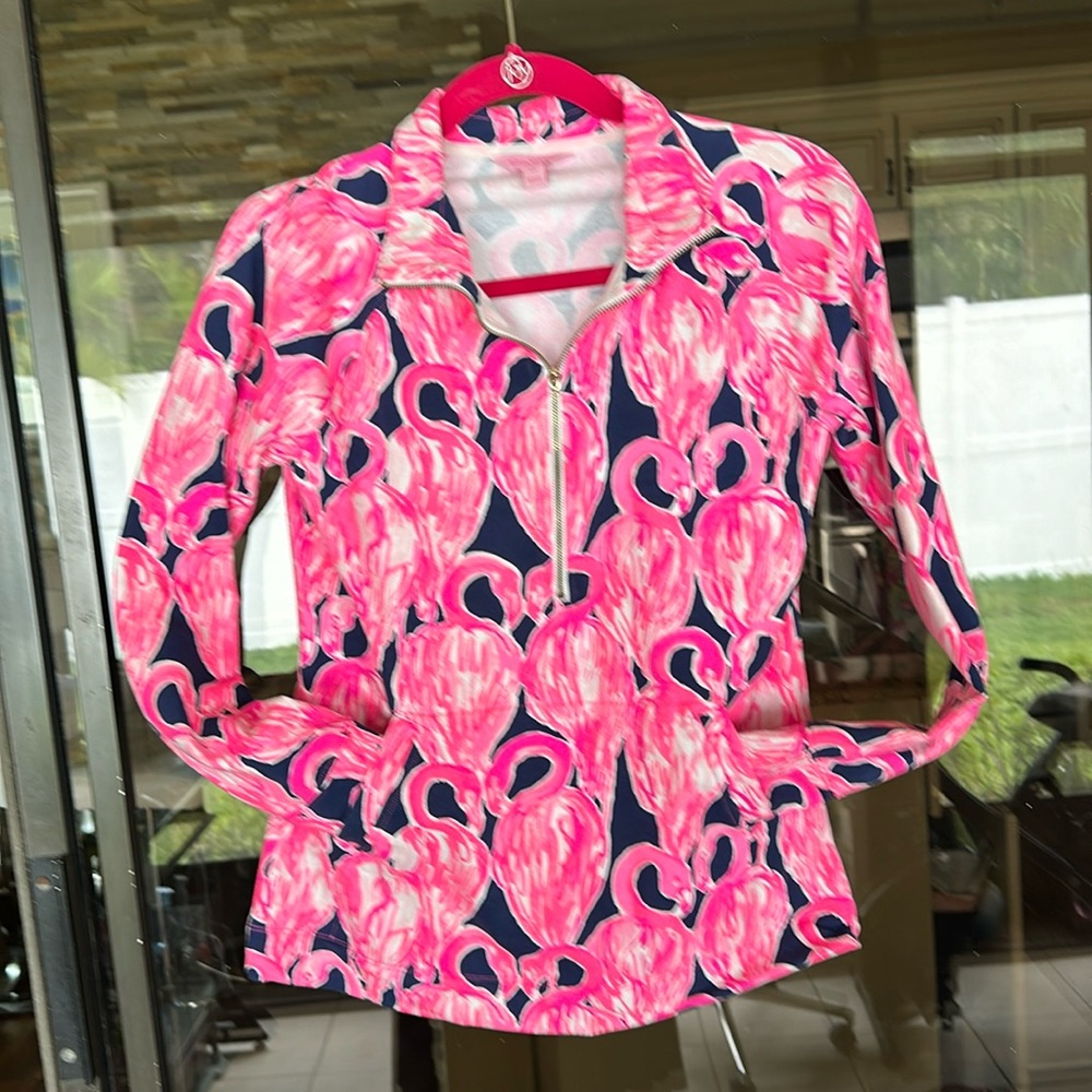 Lilly Pulitzer flamingo 🦩 terry ladies sweatshirt